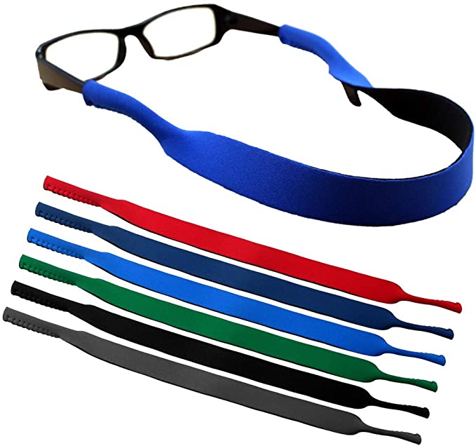 kuou Sports Sunglasses Strap, Stretchy Floating Glasses Strap Neoprene Eyewear Retainer Eyeglass Strap for Men Women Kids