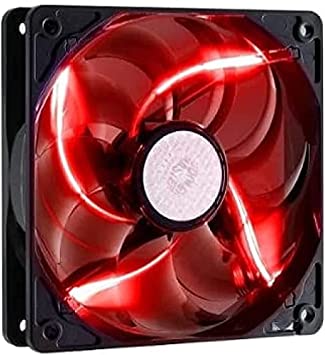 Cooler Master SickleFlow 120 - Sleeve Bearing 120mm 3-Pin LED Silent Fan for Computer Cases, CPU Coolers, and Radiators - Red