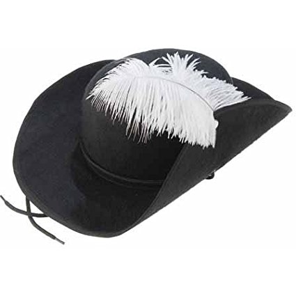 US Toy Musketeer Hat with Feather Costume