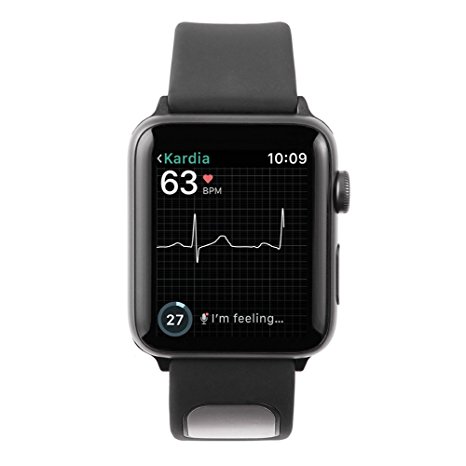 Alivecor® KardiaBand for Apple Watch | FDA Cleared | Wearable Wristband 30-second EKG | Works with Apple Watch to Evaluate EKG | Helps Detect Afib Anytime, Anywhere (38 MM)