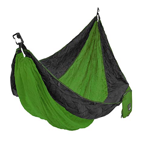 Kijaro Double Lightweight Portable Camping Hammock, Durable Nylon Ripstop with 2 Carabiners