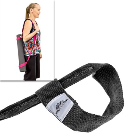 Yoga Mat Strap for carrying Yoga Mats of any kind and size Replaces Yoga Mat bags and prevents bacteria growth 1 Tree planted with every purchase Lifetime Warranty and Money Back Guarantee Included - FiveFourTen
