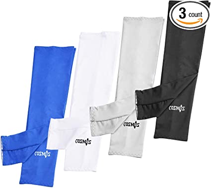 Cosmos 3 Pairs UV Protection Cooler Arm Sleeves for Bike Cycling/Hiking/Golf