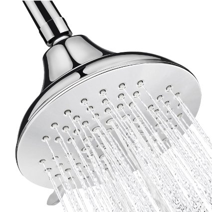 Shower Head Aidodo 6 Function 6'' Round Adjustable Multi Function Ultra-Luxury showerhead Round Spray Shower Fixed Bathroom Rainfall Shower Chrome