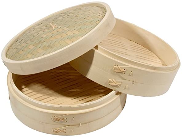 Town Food Service 34212 12" Bamboo Steamer Set