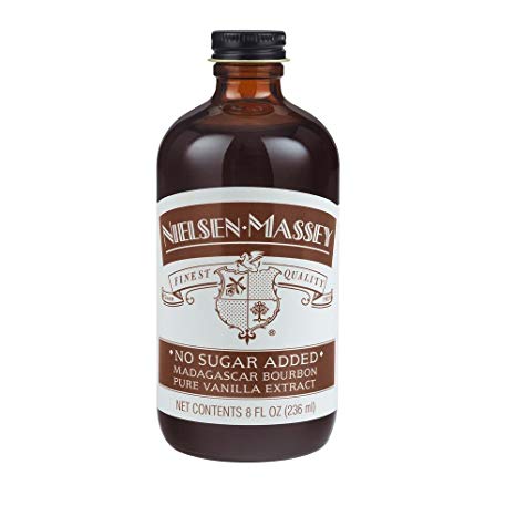 Nielsen-Massey No Sugar Added Madagascar Bourbon Pure Vanilla Extract, with Gift Box, 8 ounces