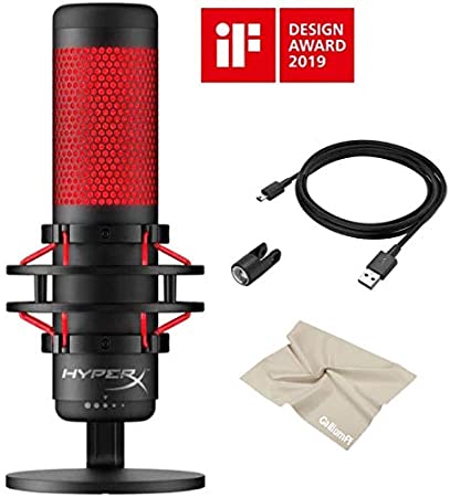 2020 Latest HyperX QuadCast - USB QuadCast Gaming Condenser Microphone, PC, PS4, Mac,Podcasts, Twitch, YouTube with GalliumPi Bundles