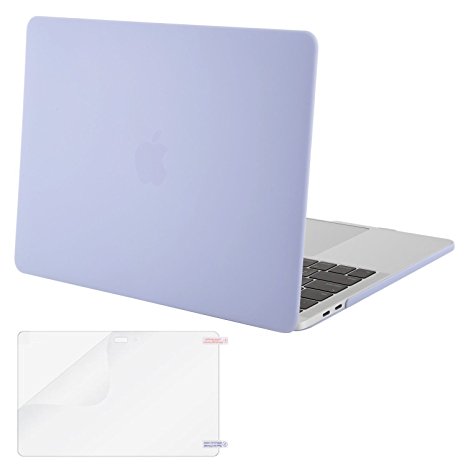 Mosiso MacBook Pro 15 Case 2017 & 2016 Release A1707, Plastic Hard Case Shell Cover with Screen Protector for Newest Macbook Pro 15 Inch with Touch Bar and Touch ID, Serenity Blue