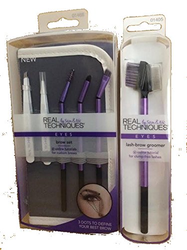 Real Techniques Brow Set with Case and Lash-Brow Groomer-Total pieces 7