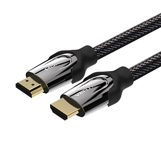 Vention 16ft 2.0V HDMI Cable Adapter HDMI to HDMI Braided Cable HDMI 4K 3D Cable for HD TV LCD Laptop PS3 Projector Computer 5M