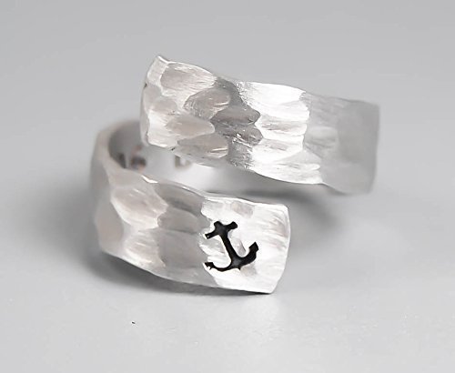 Spiral Ring, I Refuse To Sink, Hand Stamped, Inspirational, Recovery