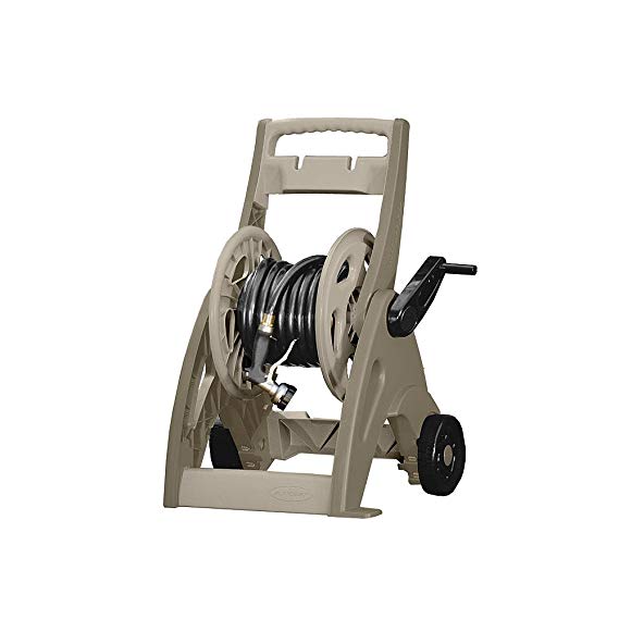 Suncast Hose Reel Cart. Best Hosemobile Wheeled Caddy For Flexible Water Pipe. Lightweight & Portable Holder. Perfect For Garden, Yard, Backyard, Patio, Poolside, Lawn Cleaning & Car Wash. Space saver