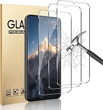 [3 Pack] Galaxy S22 Plus/S23 Plus Screen Protector Tempered Glass [Fingerprint Unlock] [9H Hardness] [Easy Installation] HD Clear Glass Screen Protector for Samsung Galaxy S22 Plus/S23 Plus (6.6 Inch)