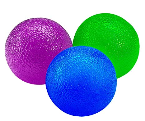 YOGU Hand Therapy Stress Balls- Squeeze Exercise Massage Ball Set for ADHD/OCD/Autism, Anxiety Relieve, Hand Strengthening, and Rehabilitation Set of 3