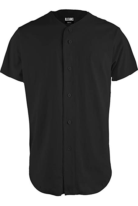OLLIE ARNES Men's Athletic-Inspired Basic Button-Down Baseball Jersey