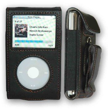 CrazyOnDigital Premium Black Leather Case Apple iPod Video/Classic. CrazyOnDigital Retail Package