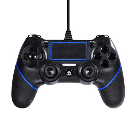 PS4 Wired Controller,JAMSWALL PS4 Controller for Playstation 4 Professional USB Wired Gamepad for Playstation 4/PS4 Slim/PS4 Pro Cable Length 6.5ft