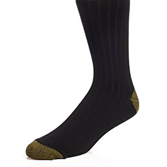 The Right Fit Men"s 98% Cotton Casual Work Loafer Ribbed Crew Style Dress Socks
