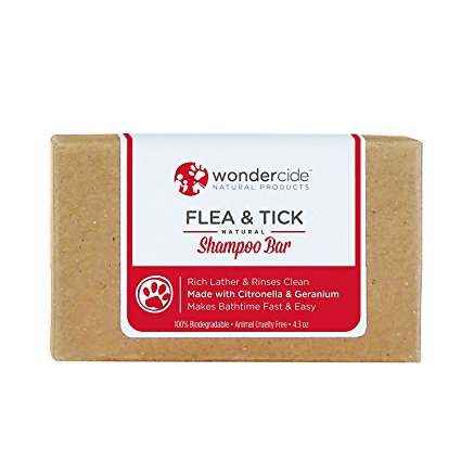 Wondercide Natural Flea & Tick Shampoo Bar for Dogs & Cats to Kill & Repel Fleas 4oz Bar