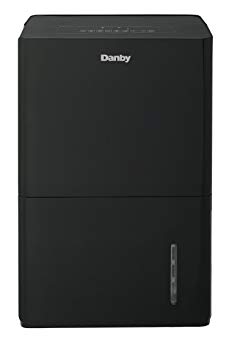 Danby 70 Pint Dehumidifier with Continuous Drain Operation, Black DDR070BBPBDB