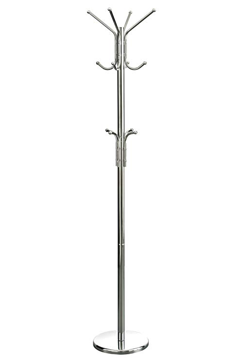 Premier Housewares Floor Standing Coat Stand, 178 cm - Chrome