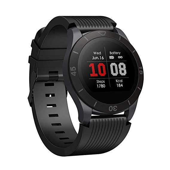 Smart Watch, Bluetooth Sport Watch Fitness Tracker with TouchScreen Heart Rate & Blood Pressure Monitor, Activity Tracker Calorie Counter, Sleep Monitor Waterproof IPX68 Call SMS Push for iOS Android