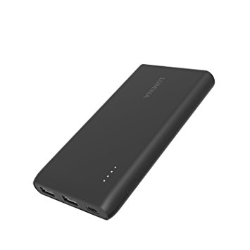 Lumina 10000 mAh Ultra Compact Portable Charger 2-Port External Battery Power Bank with High-Speed Charging Technology