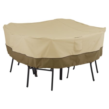 Classic Accessories 55-227-011501-00 Veranda Patio Square Table and Chairs Cover for 4-Chair