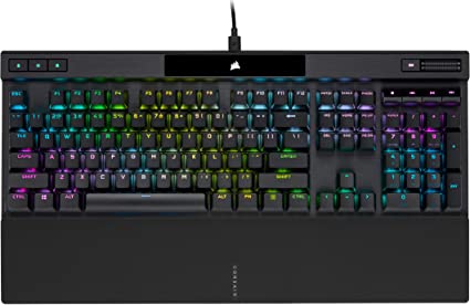 Corsair K70 RGB PRO Wired Mechanical Gaming Keyboard (Cherry MX RGB Red Switches: Linear and Fast, 8,000Hz Hyper-Polling, PBT Double-Shot PRO Keycaps, Soft-Touch Palm Rest) QWERTY, NA - Black