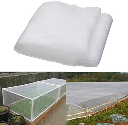 Insect Netting, Garden Vegetable Protective Mesh Net, Grow Tunnel Fine Mesh Plant Protection Netting Fruits Flowers Crops Greenhouse (3x3.6m)