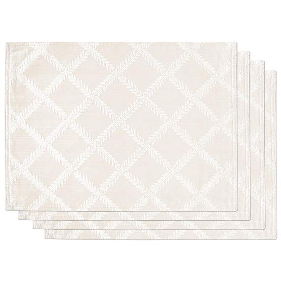 Lenox Laurel Leaf Set of 4 Placemats, White