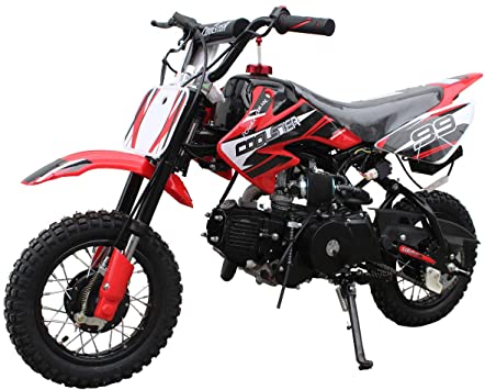 110cc Dirt Bike Pit Bike Mini Gas Dirt Bike Kids Youth Dirt Bike Pit Bike 110cc Gas Dirt Pitbike ，Red