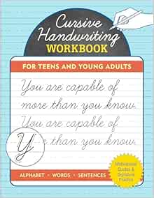 Cursive Handwriting Workbook for Teens and Young Adults