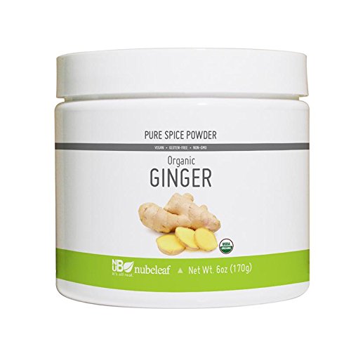 Nubeleaf Ginger Powder - Non-GMO, Gluten-Free, Organic, Vegan Source of Essential Vitamins & Minerals - Single-Ingredient Nutrient Rich Superfood for Cooking, Baking, Smoothies (6oz)