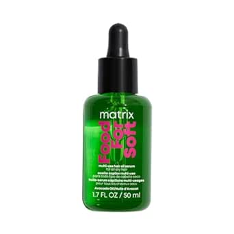 Matrix Food For Soft Hair Serum | Multi-Use Oil Serum for Dry & Brittle Hair | Softens, Smooths, & Adds Shine | With Avocado Oil | Protects Against Heat Damage | For All Hair Types