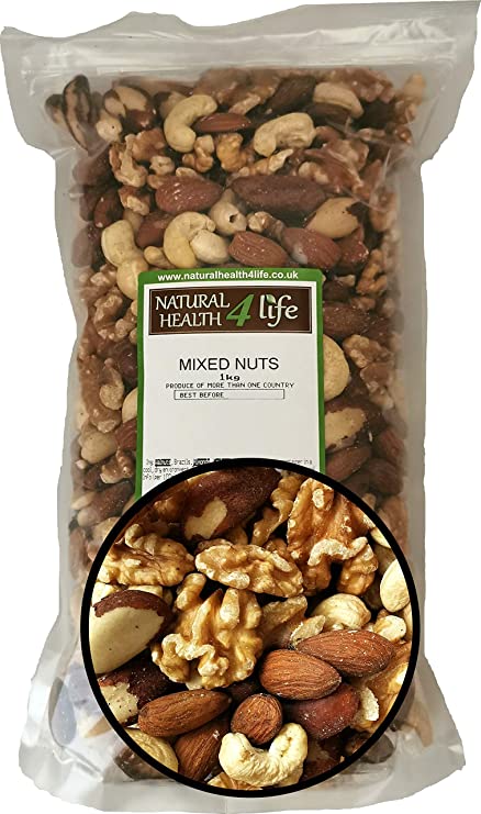 Mixed Whole Nuts - 1kg in resealable Pouch