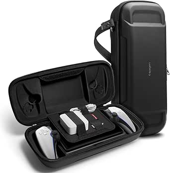 Spigen Rugged Armor Pro Compatible with PlayStation Portal Remote Player Hard Shell Travel Carrying Case - Black