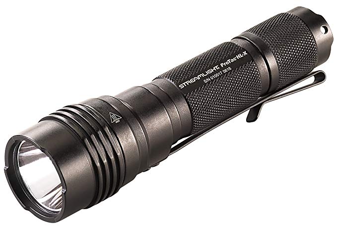 Streamlight 88065 Pro Tac HL-X 1,000 Lumen Professional Tactical Flashlight with High/Low/Strobe"Dual Fuel" use 2x CR123A or 1 x 18650 Rechargeable Li-ion Batteries and Holster - 1000 Lumens