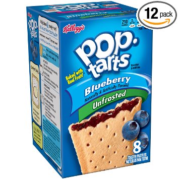 Pop-Tarts, (Not Frosted) Blueberry, 8-Count Tarts (Pack of 12), 14.7-ounce