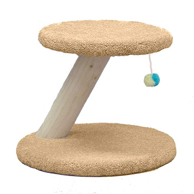 Classy Kitty 18" Rustic Cat Scratching Post with Toy 16x18x18