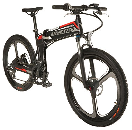 Vilano PROTON Electric Folding Mountain Bike, 26-Inch Mag Wheels