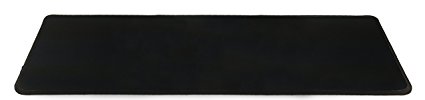 Black Huge Gaming Mouse Pad, Stitched Edges, Ultra Thick 5mm, Silky Smooth-36"x12"