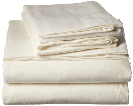 Brielle 100-Percent Cotton Flannel Sheet Set, Full, Ivory