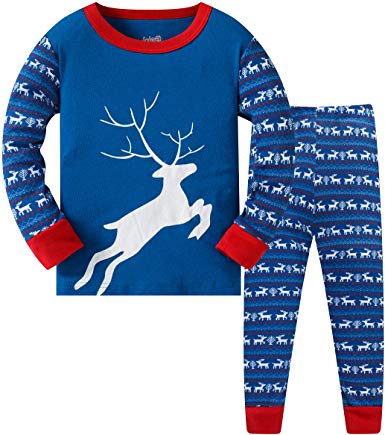 Pajamas for Kids Unisex Clothes Christmas PJs Long Sleeve 2-Piece Sets Sleepwear 2-12 Years