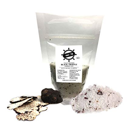 Truffle Salt - Black Truffle Sea Salt - Gourmet Kosher Certified Finishing Seasoning w/Truffles From Italy Gourmet Quality - Premium Culinary Delicacy, Mouthwatering Topping - USA MADE - 3 oz.
