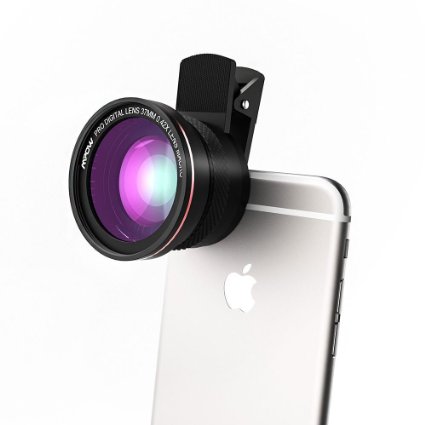 Mpow MLens V2 Professional 2 in 1 Clip-On 180 Degree Supreme Fisheye with 10X Macro Lens for All 37mm Diameter Thread and Smart Phones