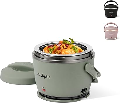 Crock-Pot Electric Lunch Box, Portable Food Warmer for On-the-Go, 20-Ounce (591 mL), Moonshine Green