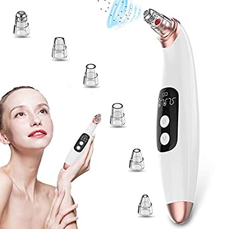 Blackhead Remover - Facial Pore Vacuum Suction Cleaner Electric Acne Comedone Extractor Kit with LED Display for Women & Men