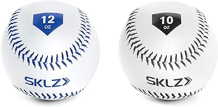 SKLZ Weighted Throwing Baseballs, 2-Pack (10 Ounce and 12 Ounce)