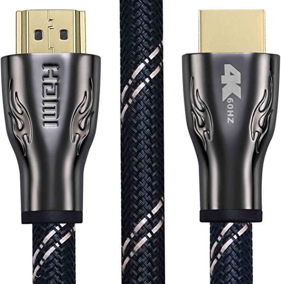 HDMI Cable 9ft - BUSUQ - HDMI 2.0 (4K@60HZ) Ready - 26AWG Nylon Braided- High Speed 18Gbps - Gold Plated Connectors - Ethernet, Audio Return - Video 2160p, for HDR 1080p PS3 PS4